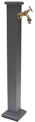 Fonderia Bongiovanni | Fontana a Colonna | Modello Sidney | per Casa Giardino | con Rubinetto Ottone Brunito | Fontana Colonna da Giardino Esterno | Fontana da giardino esterno