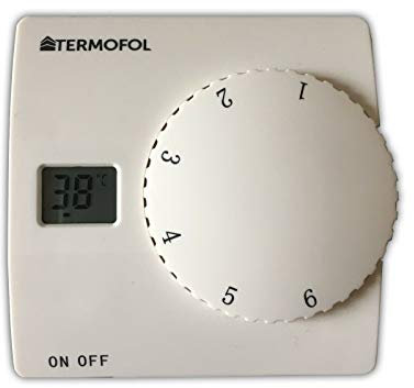 Pellicola di riscaldamento a pavimento in carbonio Kit completo Mat Foil 220W/m pannello pavimento infrarossi (TERMOSTATO ORDINARIO) (15m2)