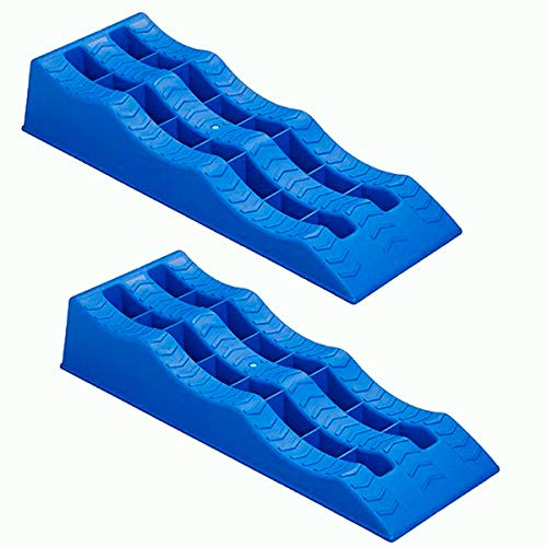 2X 5 Tonnen Stufenkeile Ausgleichskeil Wohnwagen Wohnmobil Caravan 120 mm blau