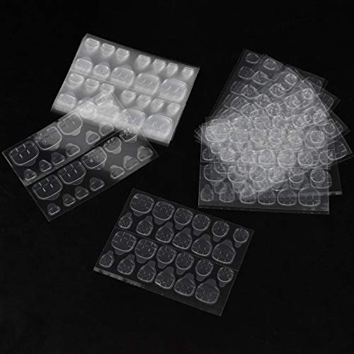 20 Fogli Colla Unghie Adesivo, Adesivi per Unghie Finte Punti, Nastro Biadesivo per False Chiodi, Doppia Lato Suggerimenti per Manicure, Unghie dei Piedi, 480 pezzi