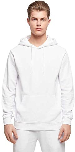 Build Your Brand Felpa con Cappuccio Uomo, Bianco, M