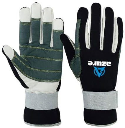 Azure Neoprene Sports Gloves, Sailing, Boating, Yachting with Strong Amara Palm Anti-Slip Grip for Boating, Kayaking, Canoeing, All Water Sports,Mountain Biking, Cycling-Small