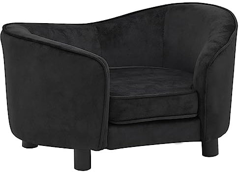 vidaXL Hundesofa Schwarz 69x49x40cm Plüsch Hundebett Hundecouch Katzensofa