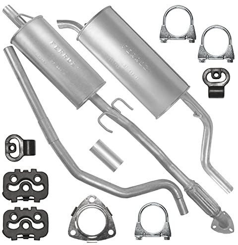 Adamot Auspuffanlage Schalldämpferset Auspuff für Opel Corsa D 4 IV 1.0