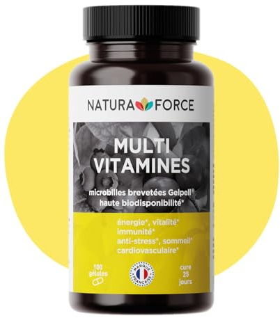 NATURA FORCE - Multivitamines Naturelles - Contient 16 vitamines et minéraux essentiels - 100 Gélules