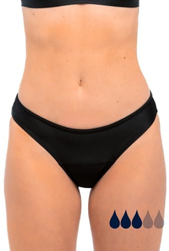 SORIO® Bikini Mestruale per Donna e Ragazza - Solo Slip - Assorbente, Anti-perdite e Anti-Odore - Costume Mestruale per Ciclo Medio - Discreta, Confortevole e Innovativa - Piscina & Spiaggia - Eva