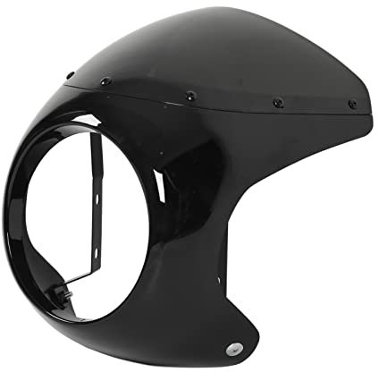 CHICIRIS 7in Motorcycle Headlight Fairing Smooth Aging Resistant Universal Fit for Round Headlights Motorbike (Glossy Black)