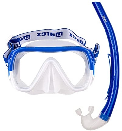 Mares Combo Keewee – Schnorchelset Erwachsene, Einzellinsenmaske aus Silikon, ergonomischer Schnorchel mit Silikonmundstück