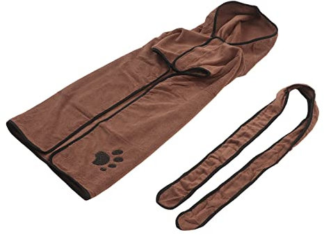 Tnfeeon Hundehandtuch Bademantel Stark Saugfähig Weich Warm Haustier Trockentuch Hundetrockenmantel mit Bund für Katze (XL)