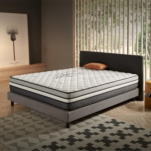 COSMOS - Solar - Matratze 160x200 cm - Höhe 26 cm | Taschenfederkernmatratze - Härtegrad H2/H3 - Öko-Tex Zertifiziert - Active Latex 7 Zonen Komfort Matratze - Made in EU