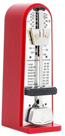 Generic Mechanisches Metronom, Metall, lauter Klang, präziser Track-Beat-Tempo, Klaviergitarre, Rot