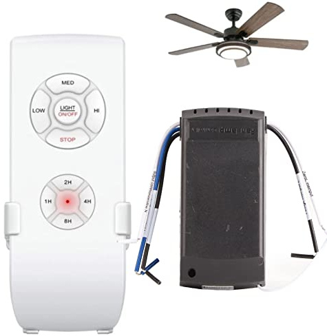 Cerlingwee Kit Telecomando per Ventilatore da Soffitto - Funziona con, Harbour Breeze - 3 velocità della Ventola - Pulsanti di Controllo Separati - Facile da Installare - Converte Un
