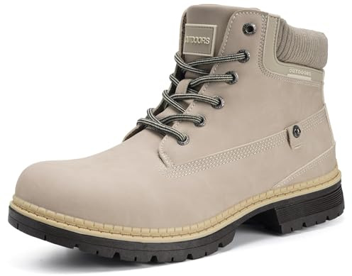 Eagsouni Stövlar vinterskor nät fodrad kvinnor män utomhus, Beige, 39 EU