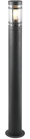 Reality Leuchten Außen Wegeleuchte Paloma R41716142, Metall Anthrazit, Schirm Kunststoff klar, exkl. 1x E27