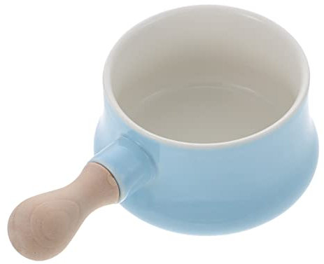 TOPBATHY Keramik Suppenschüssel Mit Holzgriff Gesund Vielseitig Für Suppe Frühstück Dessert Und Nudeln Spülmaschinenfest Elegantes Design Für Haushalt Und Restaurantgebrauch
