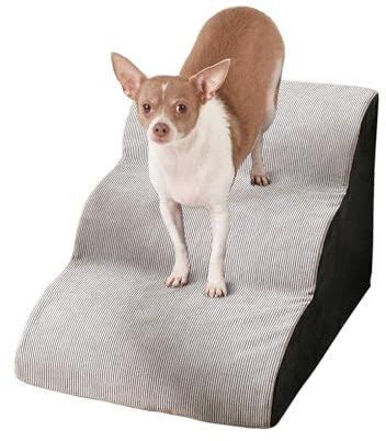 Haustiertreppe Haustiertreppe 3-stufige Hundetreppe Weiche Hundetreppe Rampentreppe Gepolsterte Rampentreppen Stufen Haustierbett Flanell Abdeckung