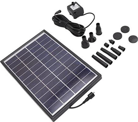 Solar-Brunnenpumpe, ABS-Anti-Verstopfungsfilter, Einfache Reinigung, 12 V, 6 W, Solar-Wasserpumpe für Schwimmende Dekorationen