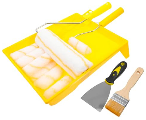 HOMSFOU 1 Satz Malwerkzeug Fleck Walzen Zum Lackieren Kunst Puff Schwamm Farbtablett Schlag Farbwannen Eimer Farbstangenverlängerung Machen Multi Rollen Leistung Spender Polyester