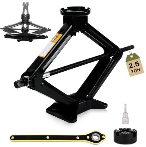 TEOV Universeller Scherenwagenheber 2.5T/2500kg, Wagenheber Maximale Höhe bis zu 43cm, Tragbarer Wagenhebersatz für Auto, SUV, MPV und Andere Fahrzeuge