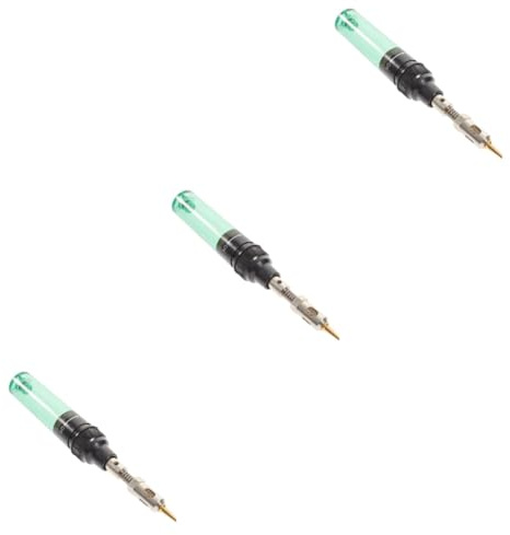 HOMSFOU Juego de 3 juegos de soldador de butano inalámbrico, soplete de soldadura portátil para reparación de vehículos, puntas de relleno, diseño en forma de bolígrafo para reparaciones del hogar y
