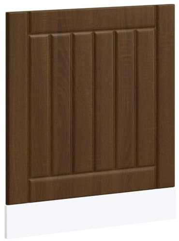 XHNIFBN Lucca - Panneau de lave-vaisselle - 60 x 1,5 x 67 cm - Aspect chêne marron - En bois - Avant de cuisine robuste pour lave-vaisselle - Design intemporel pour l'intégration dans la kitchenette