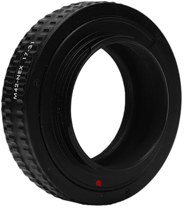 Denash Adattatore per Obiettivo, Adattatore per Fotocamera con Attacco da M42 a NEX con Campo di Messa a Fuoco da 17-31 Mm per Obiettivi Vintage e Moderne Fotocamere Mirrorless