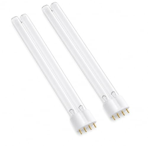 2 Pack 55W 2G11 4 Pin UV Bulb for Pond Filter Quartz Replacement Lamp 530mm | Clear quartz construction for compatible UVC systems, supporting routine pond water maintenance and straightforward fitting