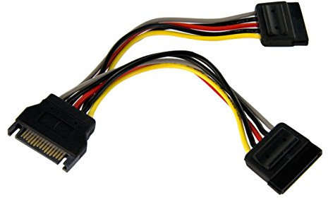 StarTech SATA Power Y Splitter Cable Adaptor (0.1m) PYO2SATA