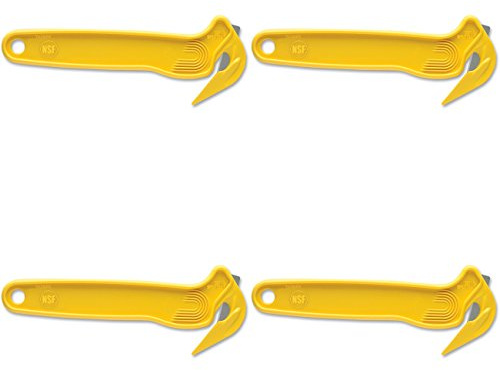 Pacífico Handy Cutter dfc364 Film Cutter, W/fita divisor, descartáveis, Amarelo, 4 pacotes_AB