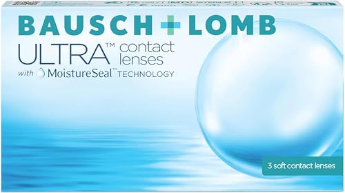 BAUSCH + LOMB ULTRA lentillas mensuales esféricas, 3 unidades / 8.5 BC / 14.20 DIA / -10,00 | Bausch + Lomb, esféricas, alta permeabilidad al oxígeno, retiene 95% de humedad 16h, mensuales, 8.5 BC, 14.20 DIA