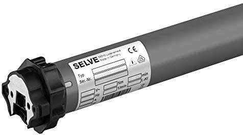 SELVE SE Pro 2/6S Ø45 Rollladenmotor (kurze Ausführung), 16 U/min, inkl. SW 60 Wellenadapter, inkl. 2,5 m Kabel
