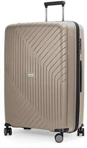 Hauptstadtkoffer TXL - Großer Hartschalen-Koffer, TSA, 4 Doppel-Rollen, Trolley, Rollkoffer, Reisekoffer, EXTRA LEICHT, 75 cm, 119 Liter, Titan