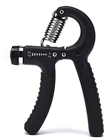 pengfeiz 5-60kg Verstellbarer Schwerer Greifer Fitness Hand-Übungs-Griff-Handgelenk-Training erhöhen Kraftfeder Finger Pinch Carpal Expander (Color : A Black)