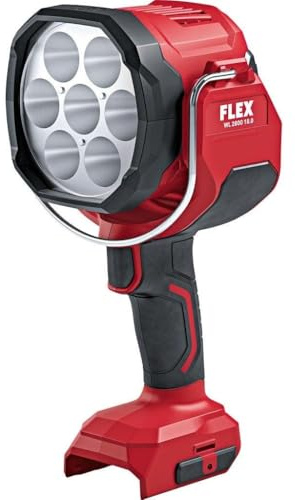 Flex Akku Flutlicht Handlampe WL 2800 18.0 (2 Helligkeitsstufen, 2800 Lumen, Reichweite 630 m, Lampenkopf 180° schwenkbar, Arbeitsleuchte ohne Akku)