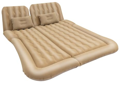 SHZICMY Billuftmadrass, PVC uppblåsbar madrass med luftpump, avtagbar uppblåsbar säng luftmadrasser, resa camping luftsäng för bil SUV 175 x 130 cm