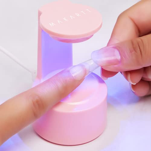 Makartt Mini UV Lampe für Nägel - 5W UV Lampe für Gelnägel Rosa Kleine Nagellampe LED Nageltrockner für Gel Nagellack Anfänger Nägel Selber Machen