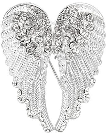 Vintage Kvinnor Broche ängel Wing Broche Silver Delikat Elegant Plätering Crystal Mode Smycken för Man Kvinna Kläder Tillgång Till Kläder. Förbränningskolvmotorer