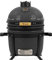 BBQ-Toro Kamado Grill | Holzkohlegrill Shiro Ø 39 cm mit Thermometer, Holzgriffe | Grau | Mini Holzkohlegrill, Ceramic Grill, Keramikgrill, Grill Ei, Grill Rund Holzkohle, Keramik Grill, Kamado BBQ