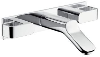 hansgrohe AXOR Urquiola 3-Loch Waschtischarmatur Unterputz mit kurzem Auslauf, 11042950, Farbe: Brushed Brass