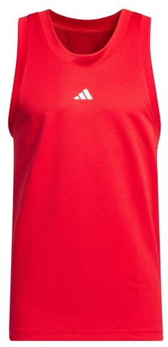 adidas Herren Basketball Legends Tank Top, Better Scarlet/White, L