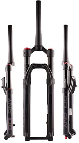 ZECHAO MTB Fahrrad Luft Vorderrad Gabel,130mm Federweg 15 * 110mm Achse Rebound-Anpassung Mountainbike Federgabel Tapered 1-1/2 Fahrrad Federgabel (Color : Black, Size : 29inch)