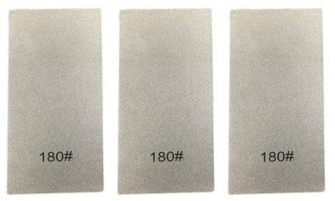 Lot de 3 pierres à aiguiser diamant grain 180 pour cuisine, maison, jardin, outils d'extérieur