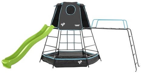 TP Explorer Metal Climbing Frame Set with Slide and Jungle Run Black Edition