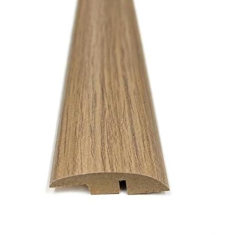 Nevada Oak Laminate & Wood Flooring Section Transition Bar MDF Threshold Strip Ramp Edge Profile Door Trim Moulding Oak (1, 2400mm (7ft 9))