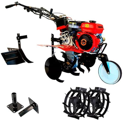 SAKAWA Motoazada A. Eléctrico 7CV 3v + Ruedas Metálicas 400x8 + Mangones + Asurcador