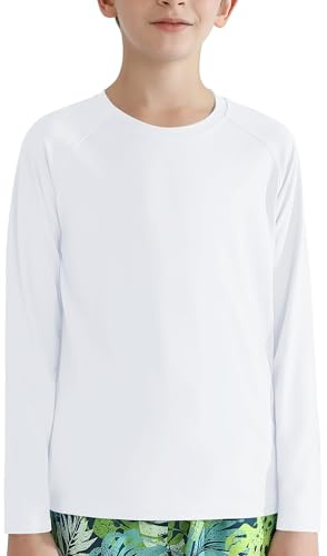 Valcatch T-shirt de protection solaire UPF 50+ à manches longues pour enfants et adolescents, chemise de pêche, de randonnée, t-shirt à séchage rapide, performance athlétique, course à pied, gym