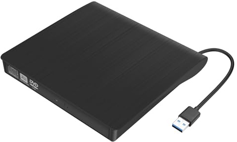 YAODHAOD CD Laufwerksgehäuse,CD-ROM Installationsbox (gebürstete 12,7mm) | Externes DVD-Laufwerk durch Hinzufügen eines optischen Laufwerks,Externes Laufwerk,SATA zu USB 3.0 Adapter