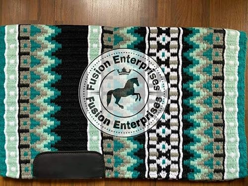 EQUIEMPRESS Sattelunterlage Western Show/Westernsatteldecke aus Neuseelandwolle, Top Wool Pad Sensor Flex (Anpassung möglich) A-160 (36 x 42)