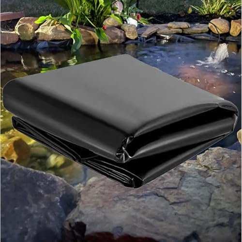 Yopappol Reinforced Pond Liner Underlay 3x7m 5x6m 7x8m 8x10m 10x12m Outdoor Pond Liners Sealing Film Damp Proof Membrane for Koi Ponds, Aquaculture and Water Gardens(2x2.5m(6.5x8.3ft))