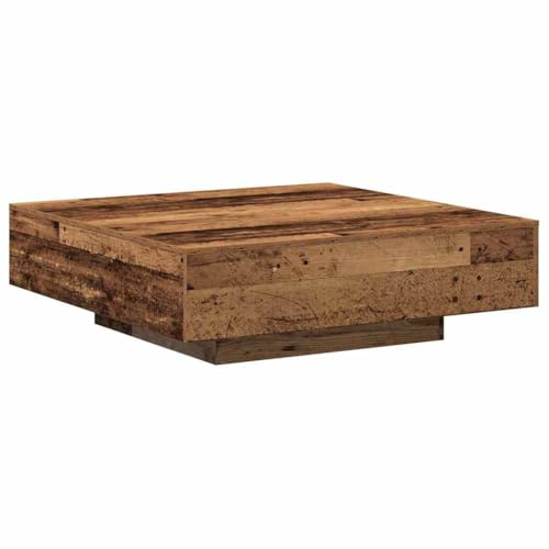 vidaXL Table Basse Bois Ancien 100 x 100 x 31 cm, Table Basse Moderne pour Salon, Durable, Design Minimaliste, élément d'accent, Meuble Contemporain